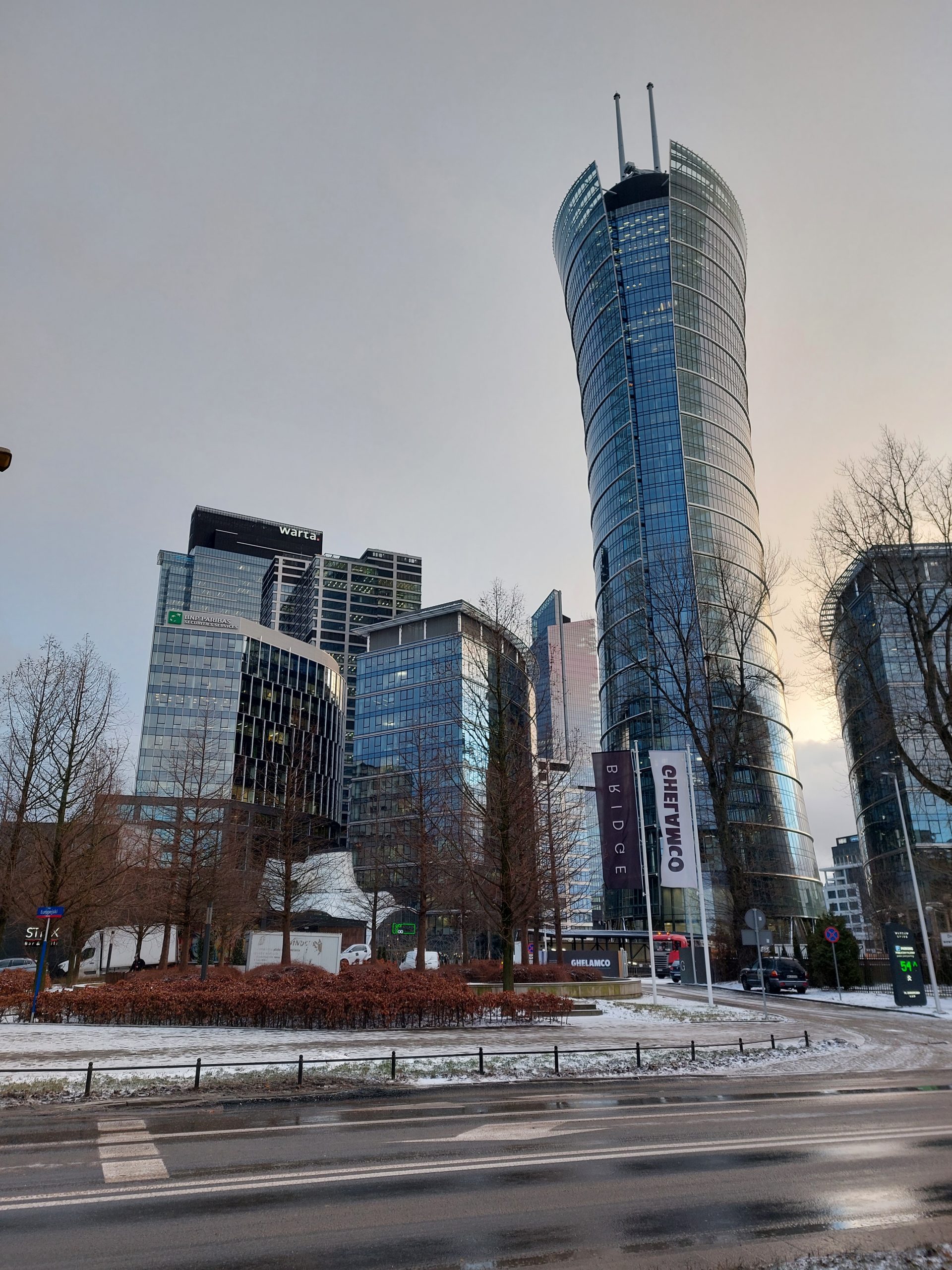 Warsaw 🌨️ Poland 🇵🇱 Night 🌃 Warszawa ❄️ Snow